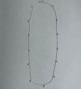 Lange Kette mit Zirkonia Tropfen aus 925 Sterling Silber – schlicht & elegant