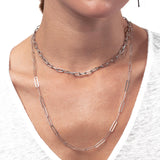 Gliederkette | Paperclip Kette | Sterling Silber