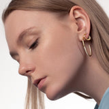 Edle Creolen mit Steinen | 925 Silber | Statementschmuck