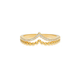 Chevron Ring | 925 Silber | Zirkonia | Gold + Silber Ringe