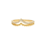 Chevron Ring | 925 Silber | Zirkonia | Gold + Silber Ringe