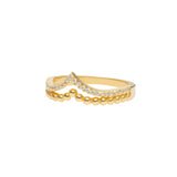Chevron Ring | 925 Silber | Zirkonia | Gold + Silber Ringe