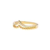 Chevron Ring | 925 Silber | Zirkonia | Gold + Silber Ringe