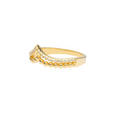 Chevron Ring | 925 Silber | Zirkonia | Gold + Silber Ringe