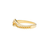 Chevron Ring | 925 Silber | Zirkonia | Gold + Silber Ringe