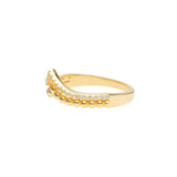 Chevron Ring | 925 Silber | Zirkonia | Gold + Silber Ringe