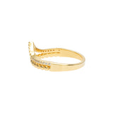 Chevron Ring | 925 Silber | Zirkonia | Gold + Silber Ringe