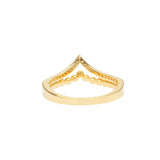 Chevron Ring | 925 Silber | Zirkonia | Gold + Silber Ringe