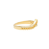 Chevron Ring | 925 Silber | Zirkonia | Gold + Silber Ringe
