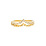 Chevron Ring | 925 Silber | Zirkonia | Gold + Silber Ringe