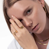 Star Shine Siegelring Gold Modeschmuck