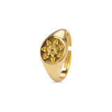 Star Shine Siegelring Gold Modeschmuck
