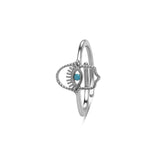 Silber Ring mit Hand Symbol