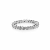 Silber Bandring mit Zirkonia Steinen