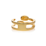 Offener Doppelring Gold Statement Ring
