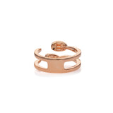 Offener Doppelring Rosegold Statement Ring