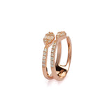 Offener Doppelring Rosegold Statement Ring