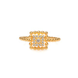 Carré Ring Gold Statement Ring