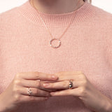 Rosegold Ring mit vielen Zirkonia Steinen