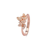 Rosegold Ring mit vielen Zirkonia Steinen