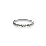 Silber Ring mit Kugeln und drei Zirkonia Steinen