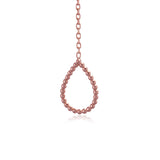 Rosegold Ohrringe mit Kette und Anhänger in Tropfenform