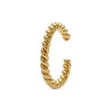 Gold Earcuff mit verdrehtem Draht