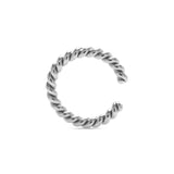Silber Earcuff mit verdrehtem Draht
