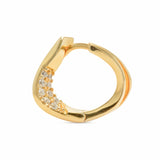 Gold Huggies mit Zirkonia Steinen