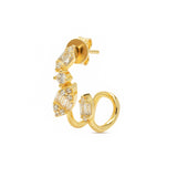 Gold Ohrring mit Zirkonia Steinen