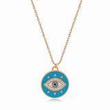 Gold Kette mit Türkis farbenem Augen Anhänger