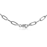 Silber Ankerkette mit Karabiner Verschluss