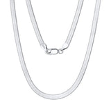 flache silber kette, flatchain silver