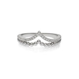 V Shape Ring 925 Silber – Zirkonia Ring mit spitzer Form