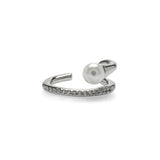 Earcuff mit Perle und Zirkonia 925 Silber