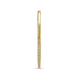 Funkelnde Statement Creolen mit Steinen Damen Sterling Silber Vorderansicht gold