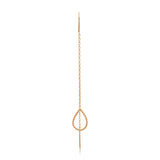 Gold Ohrringe mit Kette und Anhänger in Tropfenform