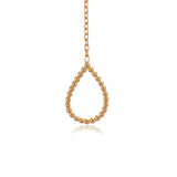 Gold Ohrringe mit Kette und Anhänger in Tropfenform