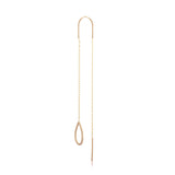 Gold Ohrringe mit Kette und Anhänger in Tropfenform