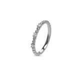 Kügelchen Ring schlicht aus 925 Silber seitlich