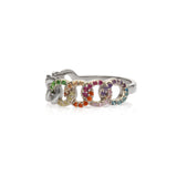 Seitliche Ansicht Chain Ring 925 Silber – feine Kettenoptik