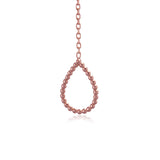 Rosegold Ohrringe mit Kette und Anhänger in Tropfenform