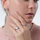 Siber Ring, Panzerkette Optik, 925 Silber am Finger