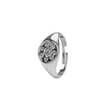 Siegelring „Star Shine“ aus 925 Silber – vergoldet oder rhodiniert, minimalistischer Ring