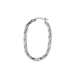 Twisted Creolen 925 Silber gedrehte Ohrringe Damen