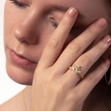 Zirkonia Ring 925 Silber vergoldet am Finger