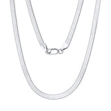 flache silber kette, flatchain silver, Schlangenkette