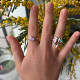 Herz Ring 925 Silber bunt verstellbar Kinderhand
