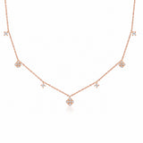 Layeringkette_925_Silber_Carre_Rosegold_mit_Zirkonia_Steinen