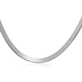 MINTMETAL Schlangenkette 3mm | 925 Sterling Silber | Flache Halskette | Flatchain
